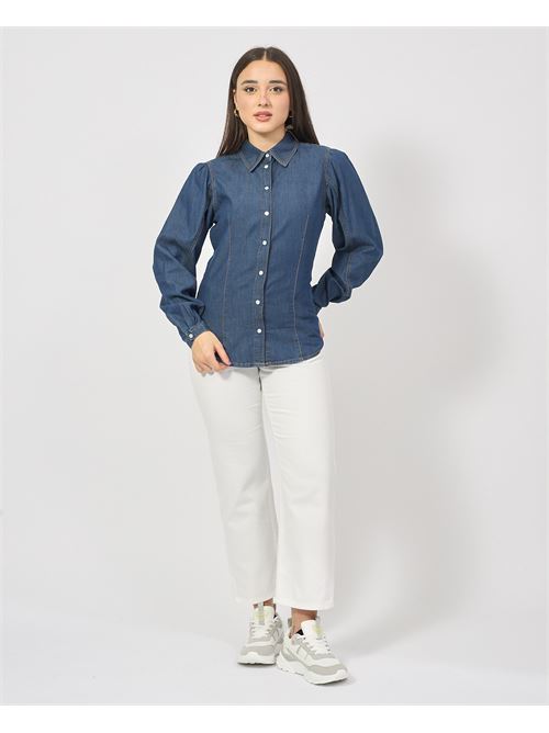 Camicia in denim Silvian Heach con colletto classico SILVIAN HEACH | GPP25148CABLUE DARK